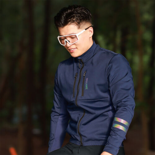 WOSAWE Autumn/Winter Unisex Cycling Fleece Jacket Multi-Pocket Windproof Coats - Picture 3 of 19