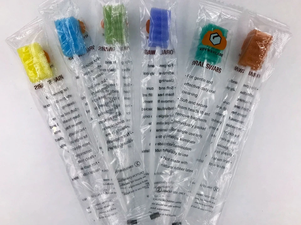 360 piezas hisopo oral desechable hisopo dental boca goma esponja 6 colores espuma suave Foto 2 de 4