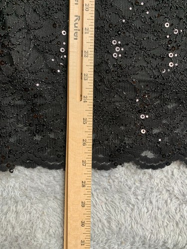 Catherines Shirt Womens 20W Black Sequins Lace Line Tank Blouse Plus Ladies - Picture 5 of 6