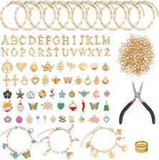 238PCS Charm Bracelet Making Kit Jewelry Making Kit for Adults Including 10 Pape