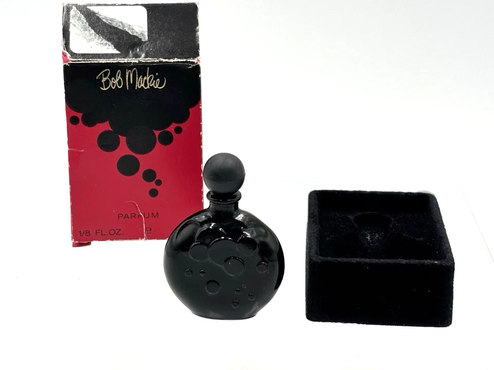 Rare VINTAGE BOB MACKIE EAU DE TOILETTE 4ml Bubbles Black Limited Edition - Image 4 of 4
