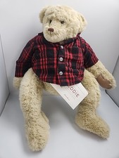 Vintage Eddie Bauer Teddy Bear Flannel Limited Edition With Cert Of Auth, Tags