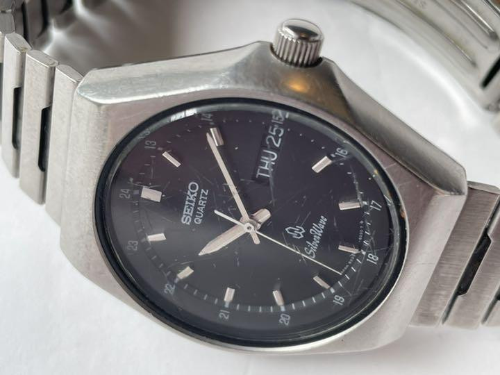 時計 SEIKO SILVER WAVE 8229-6030 VINTAGE SEIKO Silver Wave 8229-6030 Men's Quartz Watch Vintage Rare