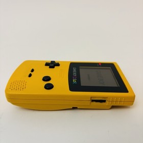 Nintendo GameBoy Color Yellow CGB-001 With Super Mario & Frogger Tested Working