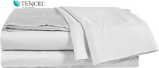 100 Tencel Sheet Set - Queen Size 4 Piece Sheets with Deep Pockets up to 18 Inc