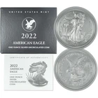 2022 W American Silver Eagle Uncirculated Burnished $1 Coin OGP COA