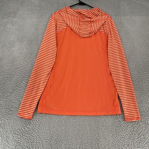 Mountain Hardwear Hoodie Womens Large Orange Striped Butterlicious Hiking - Picture 10 of 13