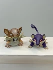 Rattata + Raticate Pokémon Vintage TOMY Figure 1990s Nintendo C.G.T.S.J. #87