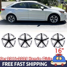 4Pcs 16" Wheel Covers Full Rim Snap On Hubcaps for 2016-2025 Honda Civic Sedan