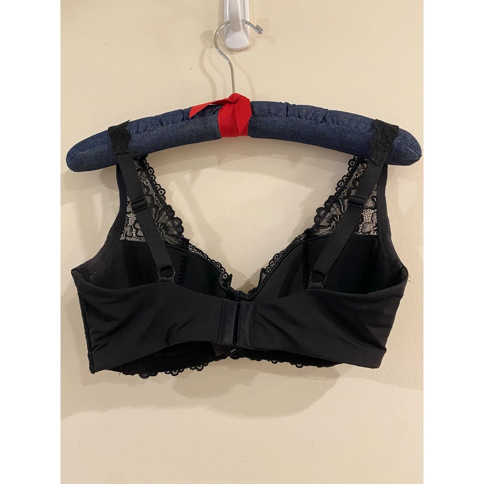 Sujetador para mujer Jones New York 36D encaje con aros negro nailon spandex” Foto 2 de 4