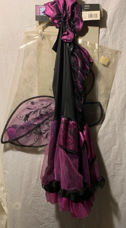 Purple Fairy Adult Costume Good mark Never Worn 8-10 Medium Wings Included Party - Image 2 of 4