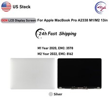 OEM LCD Display Screen For Apple MacBook Pro A2338 M1 2020/M2 2022 13in Silver