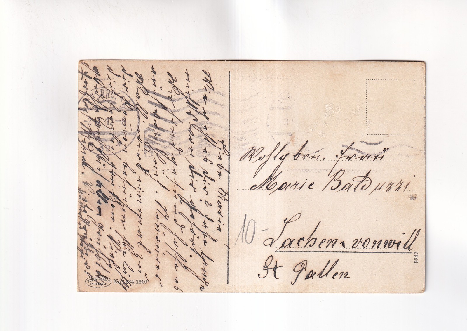 F6607) Carte postale, INNSBRUCK au Tyrol - Château de WEIHERBURG 1912