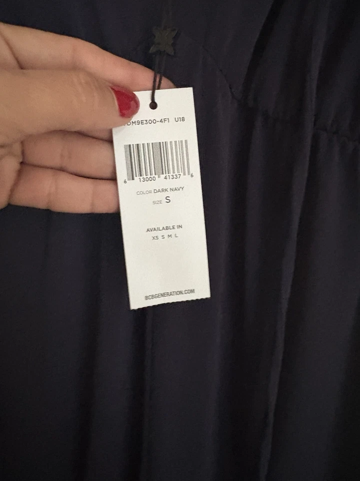 Mono BCBGMaxAzria Mujer Talla S Azul Marino Sin Mangas Nuevo con Etiquetas Foto 4 de 4