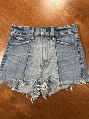 Abercrombie And Fitch High Rise Mom Short Women s Size 25 Denim