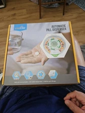 LiveFine Automatic Pill Dispenser Locking 28 Day Med Organizer With Key