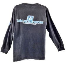 Vintage Local Motion Surfboard Company Faded Black & Blue T-Shirt Men's Sz M