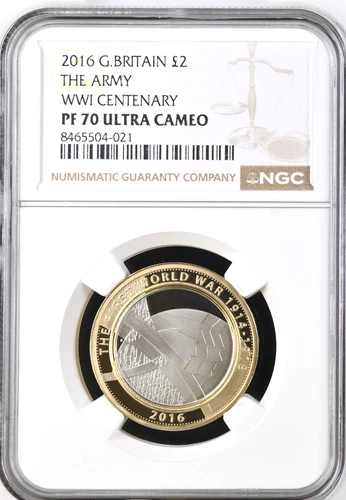 2016 £2 Army WW1 NGC PF70 Two Pound Royal Mint Great Britain PROOF Coin