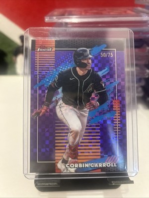 2026 Topps Finest - Uncommon Corbin Carroll #153 Purple X-Fractor /75