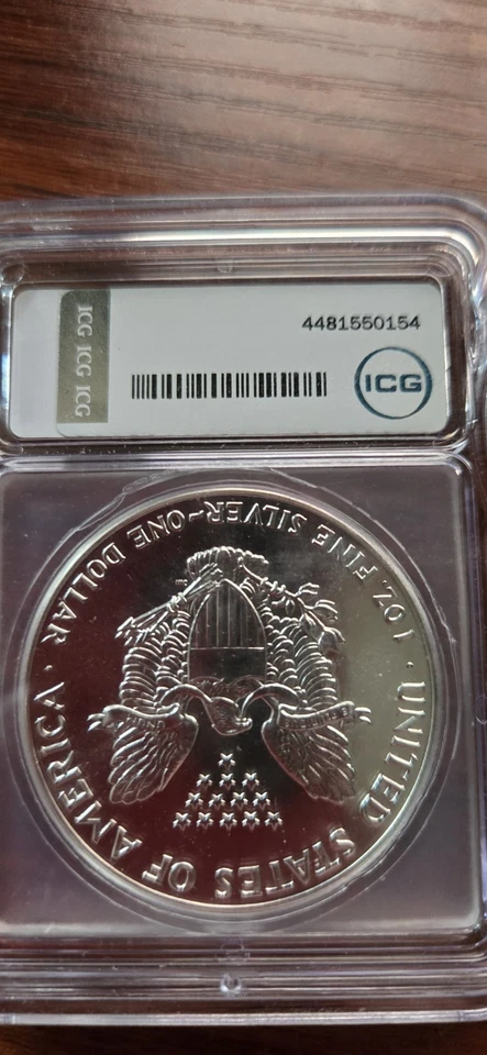 1989 American Silver Eagle $1 ASE ICG MS70 Signed by Austin Hutto - Image 2 of 2