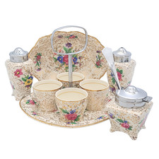 Vintage Stylecraft Midwinter Marie Breakfast Condiment Set Egg Cups Tray British
