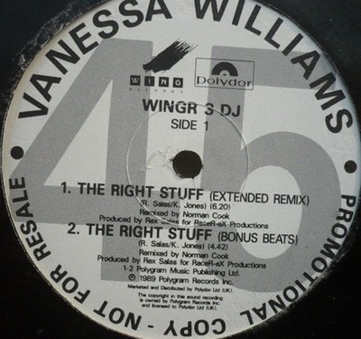 Vanessa Williams - The Right Stuff (12'', Single, Promo)