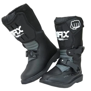 Max Equipe Cub Off Road Motorcycle Boots Motocross MX Black Grey