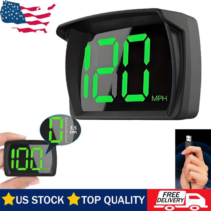 GPS Digital Speedometer Car Truck Motorcycle Head Up Display Odometer HUD MPH US