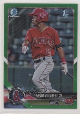 2018 Bowman Draft Chrome Green Refractor 16/99 Drevian Williams-Nelson s3g