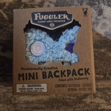 FUGGLER Mini Backpack Keychain BLUE Bonus Mini Stationery inside NEW in Box