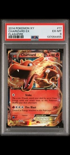 2014 Pokémon Charizard EX Fire Flash - Rare - PSA 6