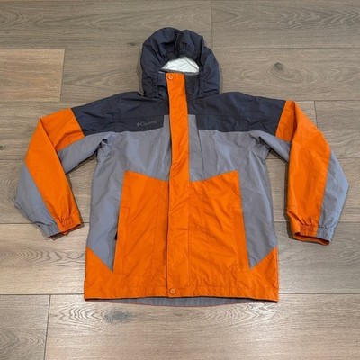 COLUMBIA Orange Gray Bugaboo Full Zip Shell Jacket Winter Coat Size Youth 14/16