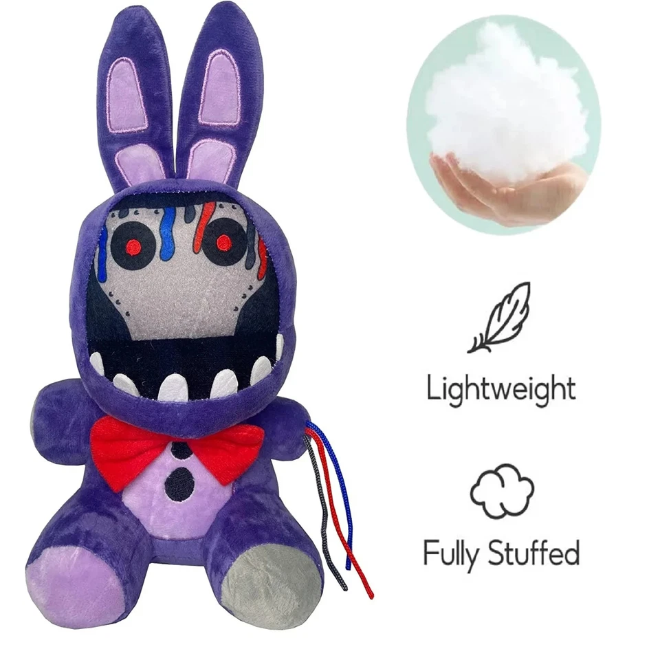 FNAF Withered Bonnie Plush 11" – Security Breach Purple Bunny Doll – New - Image 2 of 4