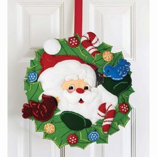 Bucilla  Santa's Winter Birds Wreath Felt  Sequin Kit