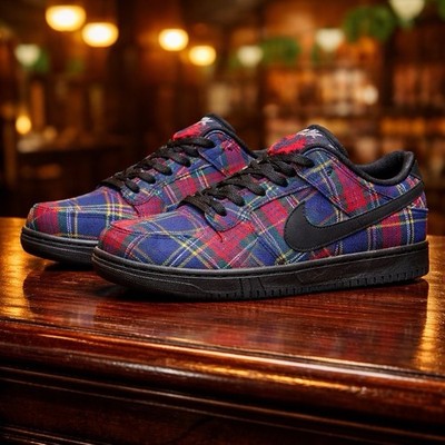 Nike SB Dunk Low Pro QS NW Nardwuar Plaid Red Black Sneaker II1493-600 men s 13