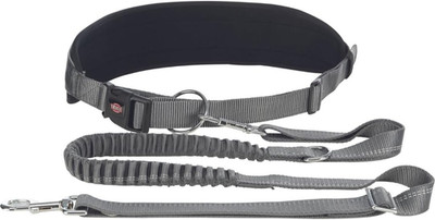TRIXIE Joggingleine Für Hunde Mit Bauchgurt M-L, 1,20 1,50 M 25 Mm in Grafit/Sch
