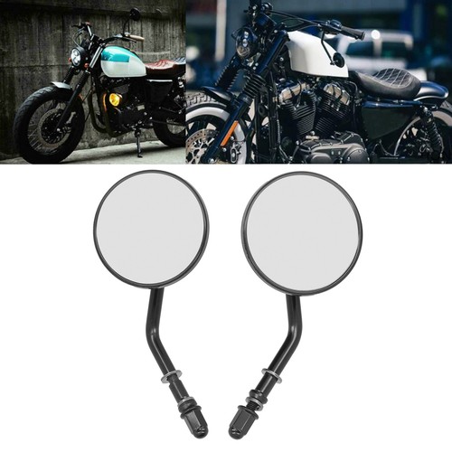Pair Motorcycle Rearview Mirror Round Retro 8mm Screw Fit For Rocker C 2008‑2009 - Picture 19 of 24