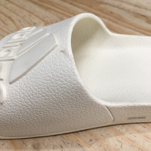 Adidas Sandals Womens 9D Adilette Aqua Slide White Slip On Open Toe Casual Flats - Picture 4 of 17