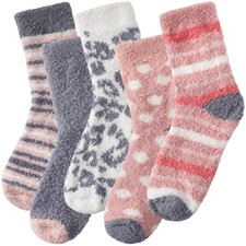 Fuzzy Socks for Women - Womens Sock Fluffy Cozy Warm One Size, Pink