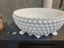 Vintage 1960s Fenton White Hobnail Milk Glass...