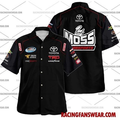 Randy Moss Motorsports Nascar Racing Uniform Apparel Clothes Hawaiian Polo Shirt