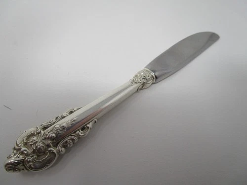 GRAND BAROQUE by Wallace 6 1/4 inch butter knife Sterling Handle Stainless Blade