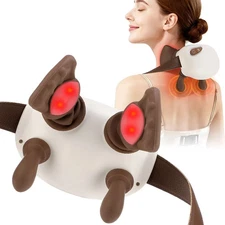 Bionic Cordless Heated Massager Neck/Shoulder/Back/Leg  Shiatsu Kneading Fingers