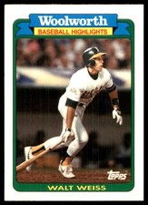 Walt Weiss 1990 Topps Woolworth Baseball Highlights #26 Athletics MLB READ