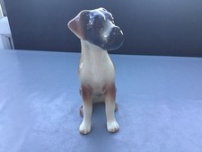 VINTAGE COOPERCRAFT  DOG   BOXER SITTING  BROWN