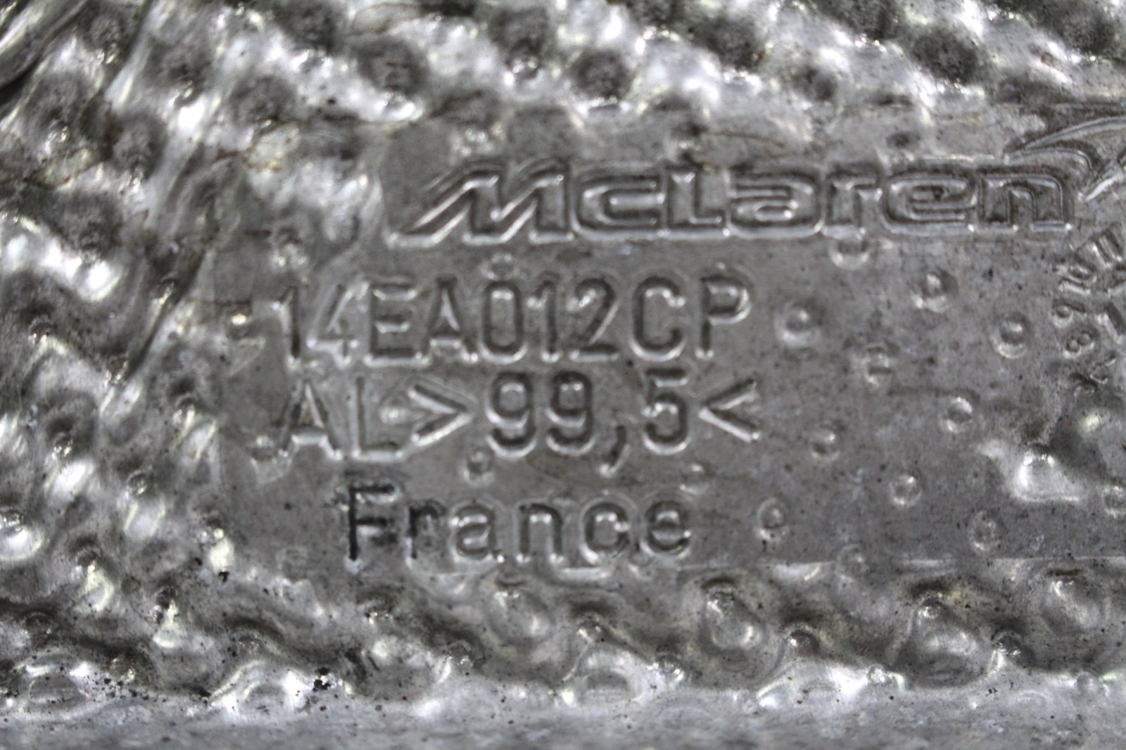 McLaren 720S, A/C Compressor Heat Shield, Used, P/N 14EA012CP