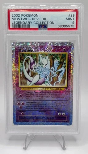 PSA 9 Mewtwo Reverse Holo 29/110 Legendary Collect. Pokemon 2002