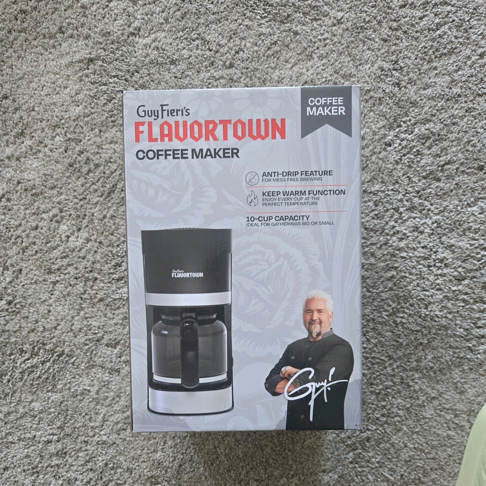 Guy Fieri’s Flavortown Coffee Maker 10 Cup Capacity