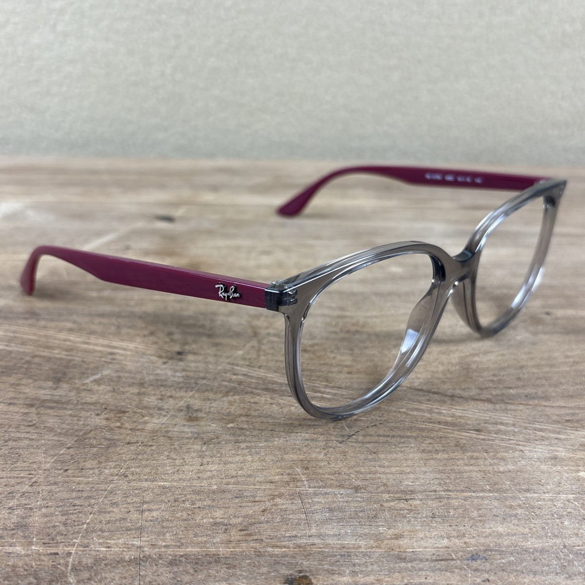 Ray Ban RB4378V 8083 Eyeglasses Transparent Gray/Bordeaux  display picture 3