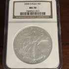 2004 Silver Eagle MS 70 NGC